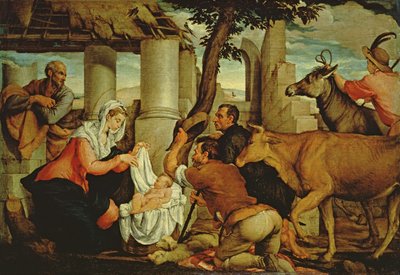 The Adoration of the Shepherds by Jacopo Bassano